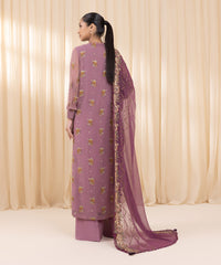 3 Piece - Embroidered Chiffon Suit | SAPPHIRE