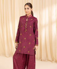 2 Piece - Embroidered Silk Suit | SAPPHIRE