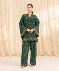 2 Piece - Embroidered Silk Suit | SAPPHIRE