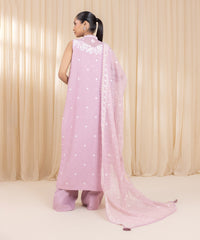 3 Piece -  Embroidered Karandi Suit | SAPPHIRE