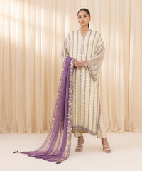 3 Piece - Embroidered Chiffon Suit | SAPPHIRE