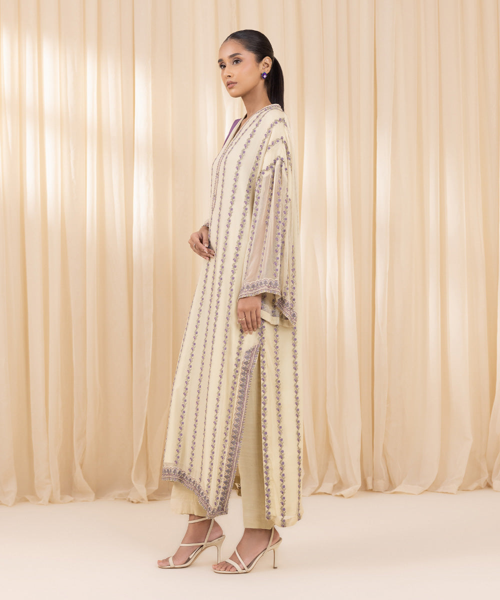 3 Piece - Embroidered Chiffon Suit | SAPPHIRE