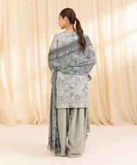 3 Piece -  Embroidered Silk Suit | SAPPHIRE