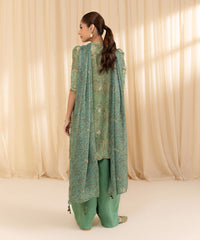 3 Piece -  Embroidered Silk Suit | SAPPHIRE