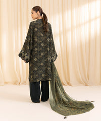 3 Piece -  Embroidered Silk Suit | SAPPHIRE