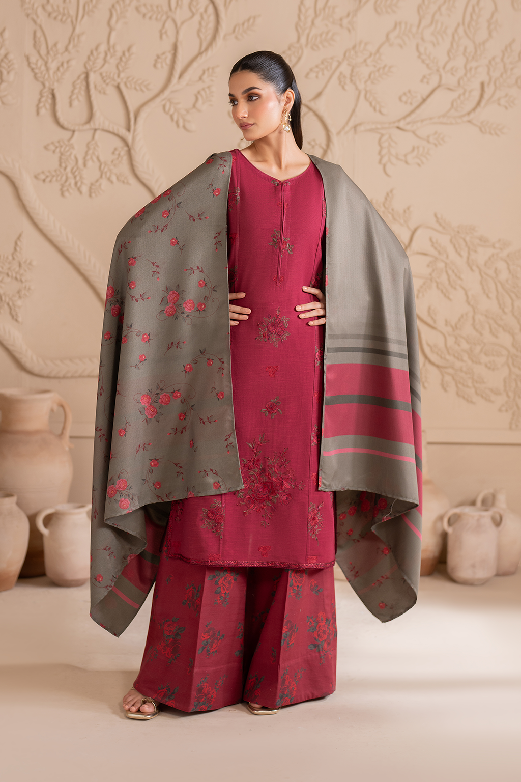 UE-299 Embroidered Khaddar | Exclusive Winter| Iznik