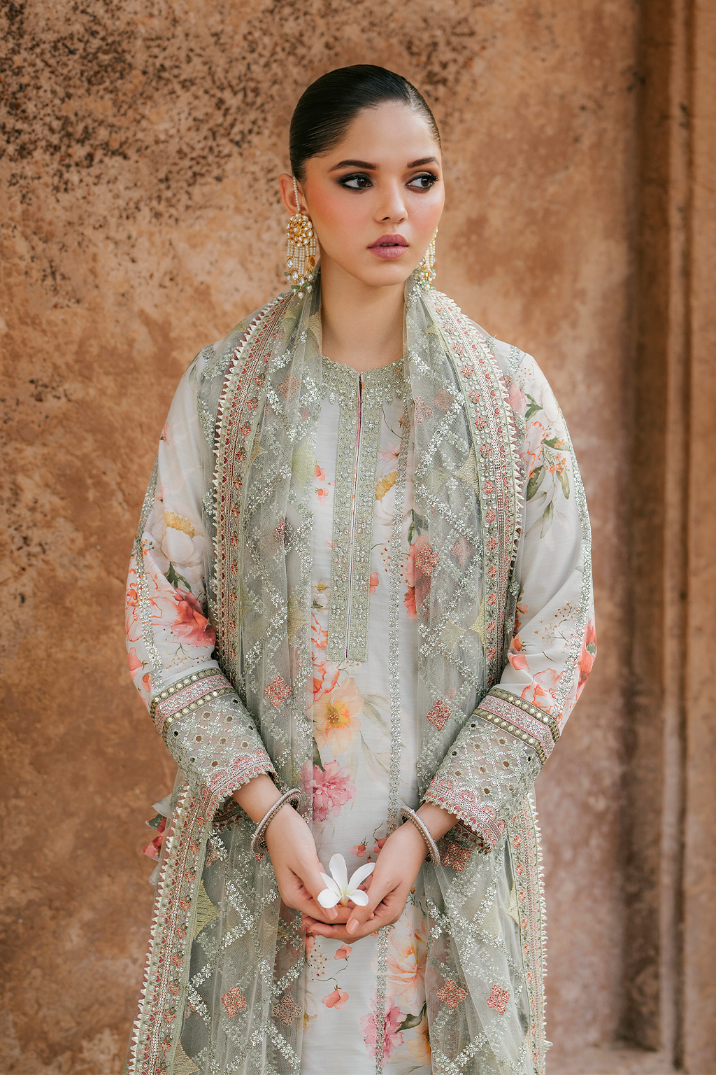 UE-311 Embroidered Raw Silk | Formal Wear | Iznik