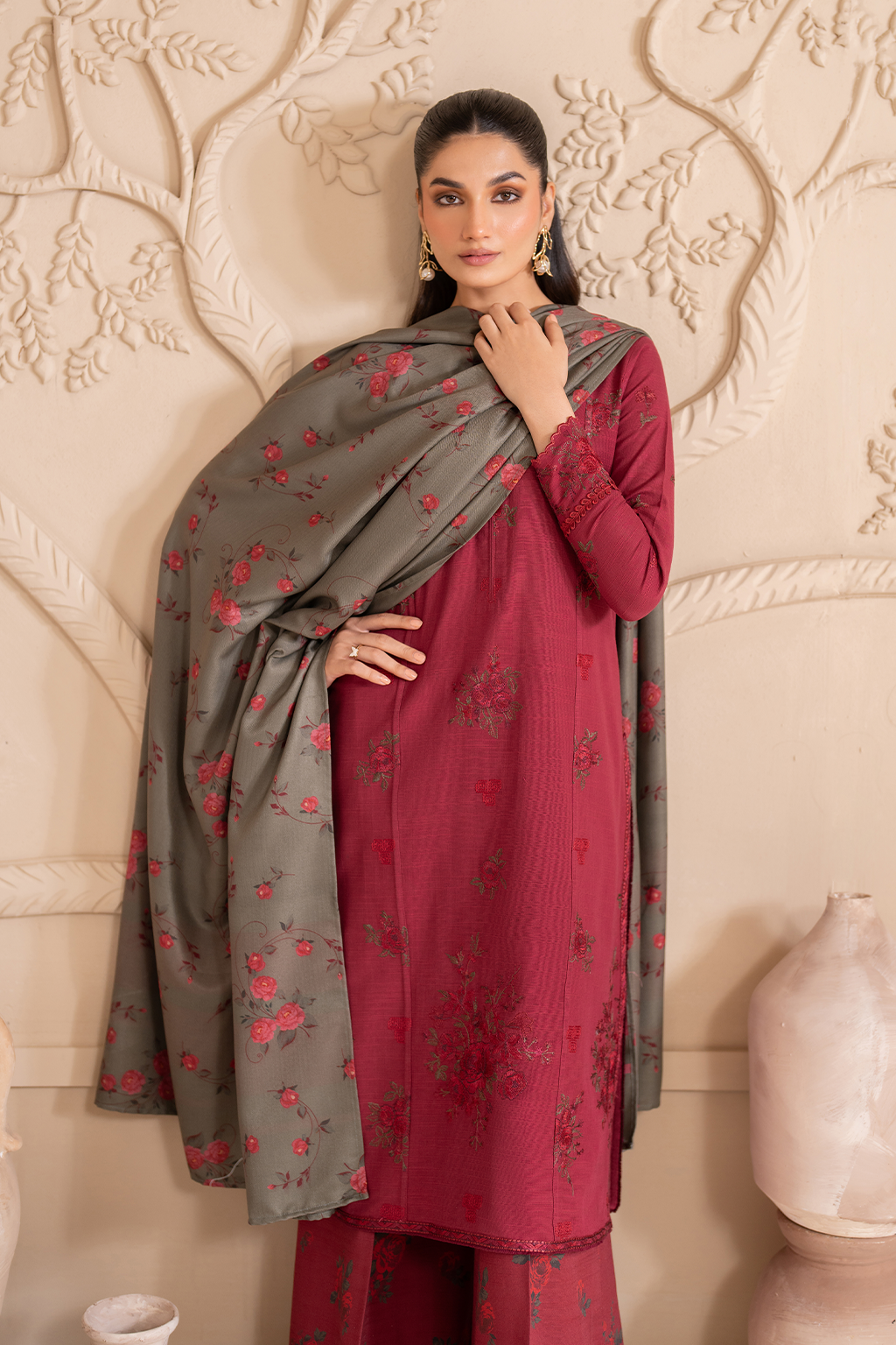 UE-299 Embroidered Khaddar | Exclusive Winter| Iznik