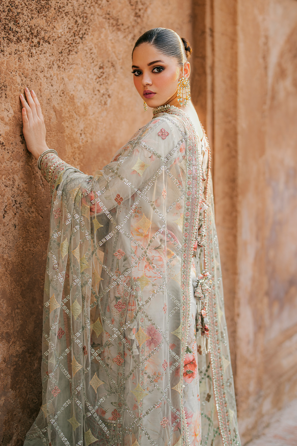 UE-311 Embroidered Raw Silk | Formal Wear | Iznik