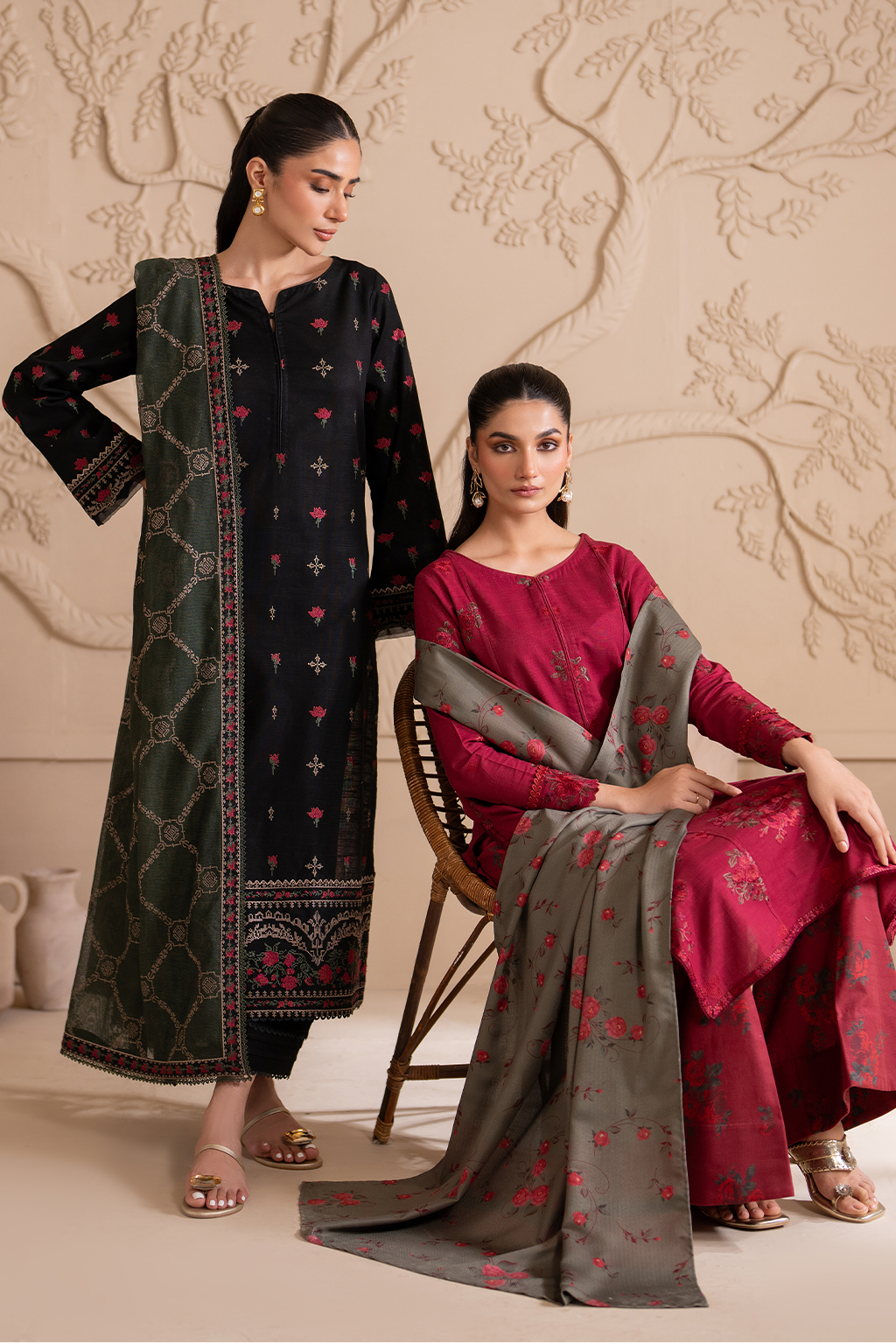 UE-299 Embroidered Khaddar | Exclusive Winter| Iznik