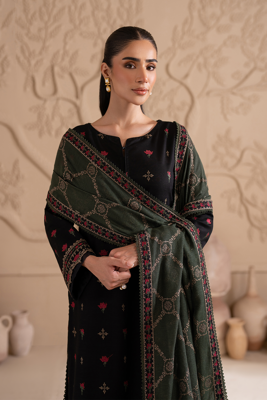 UE-294 Embroidered Khaddar | Exclusive Winter| Iznik