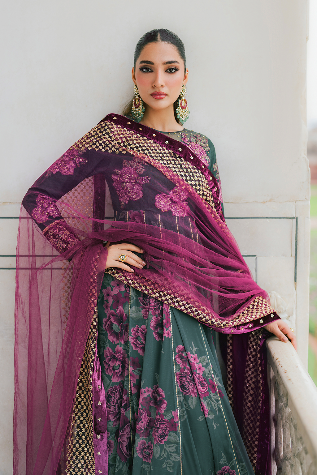 UE-319 Printed Chiffon | Formal Wear | Iznik