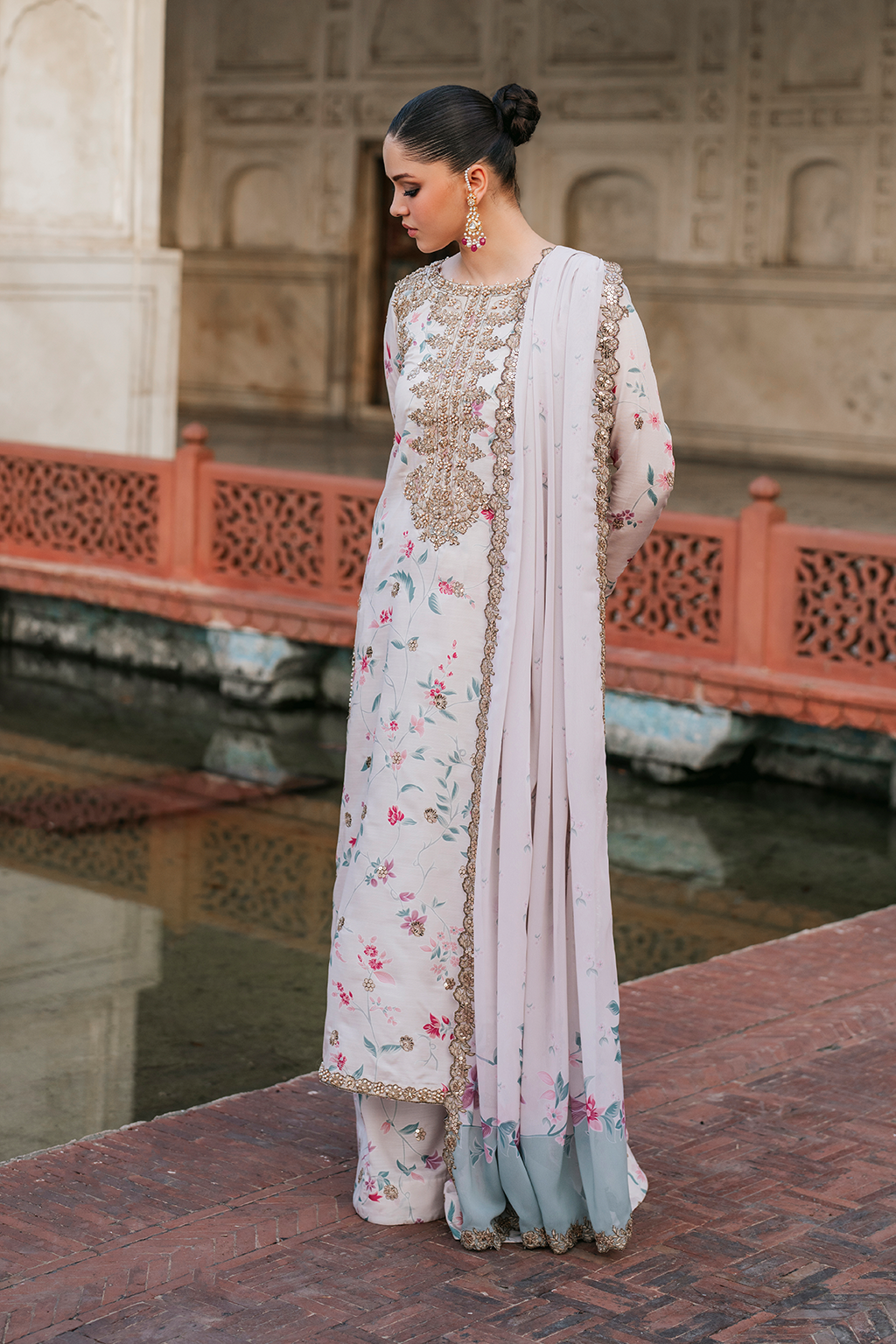 UE-318 Embroidered Raw Silk | Formal Wear | Iznik