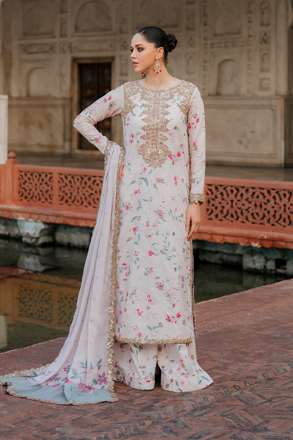 UE-318 Embroidered Raw Silk | Formal Wear | Iznik