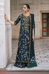 UE-317 Embroidered Raw Silk | Formal Wear | Iznik