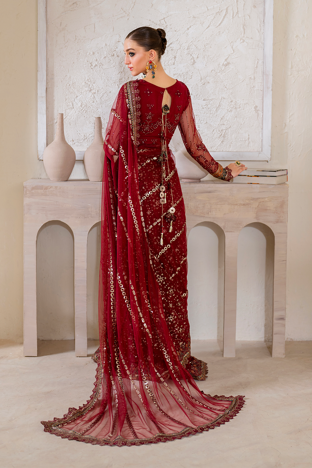 CC-49 Embroidered Net | Formal Wear | Iznik