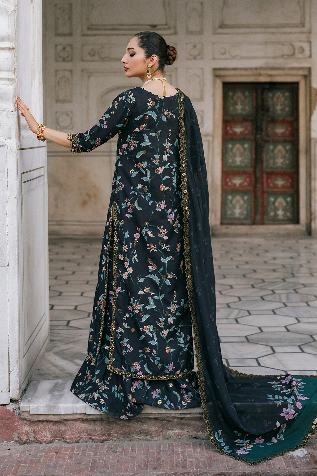 UE-317 Embroidered Raw Silk | Formal Wear | Iznik