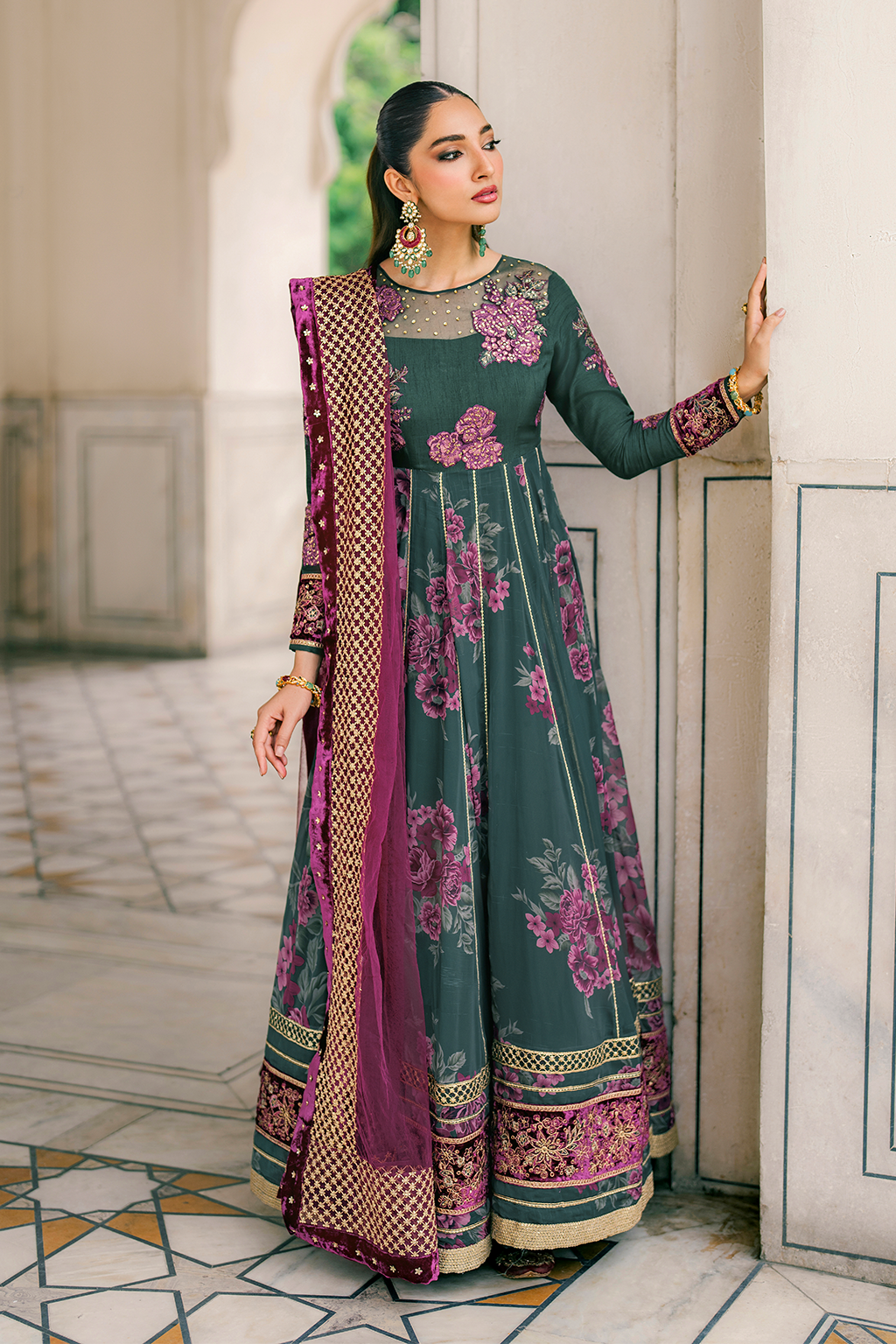 UE-319 Printed Chiffon | Formal Wear | Iznik