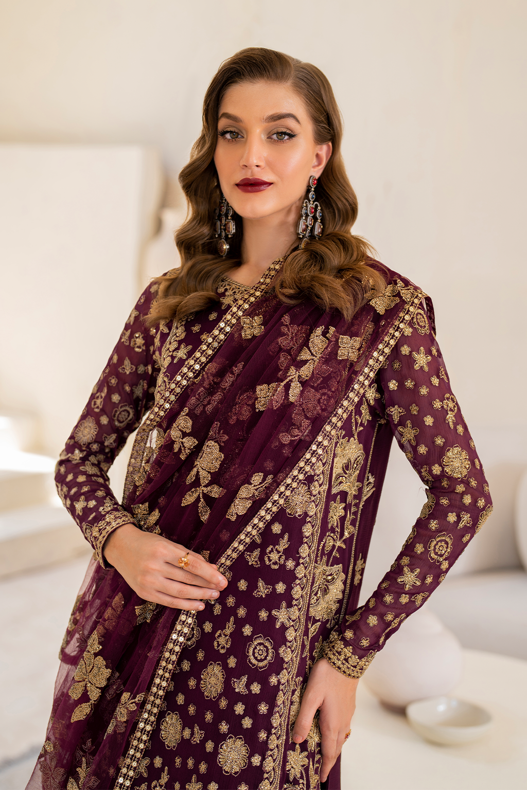 CC-42 Embroidered Chiffon | Formal Wear | Iznik