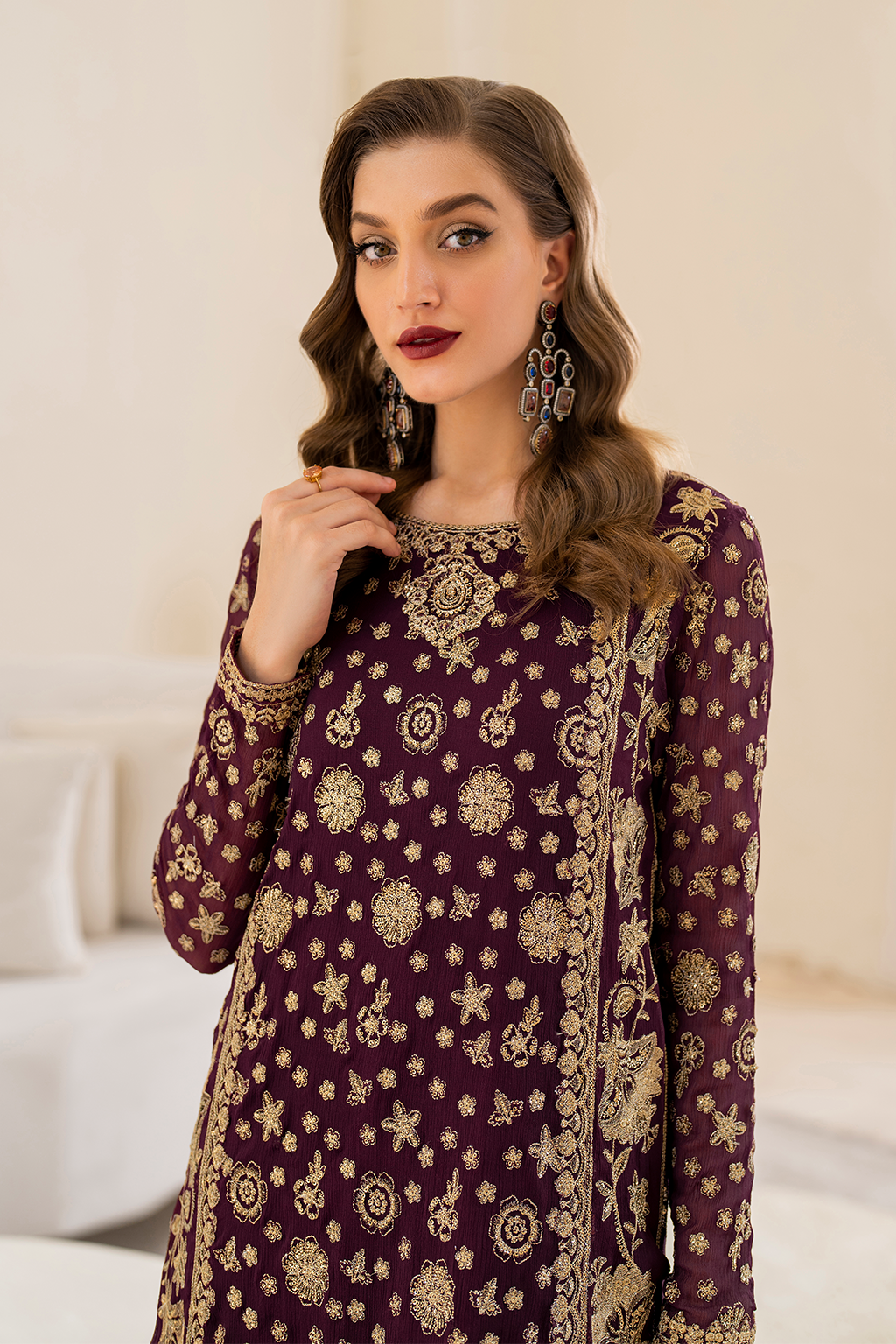 CC-42 Embroidered Chiffon | Formal Wear | Iznik