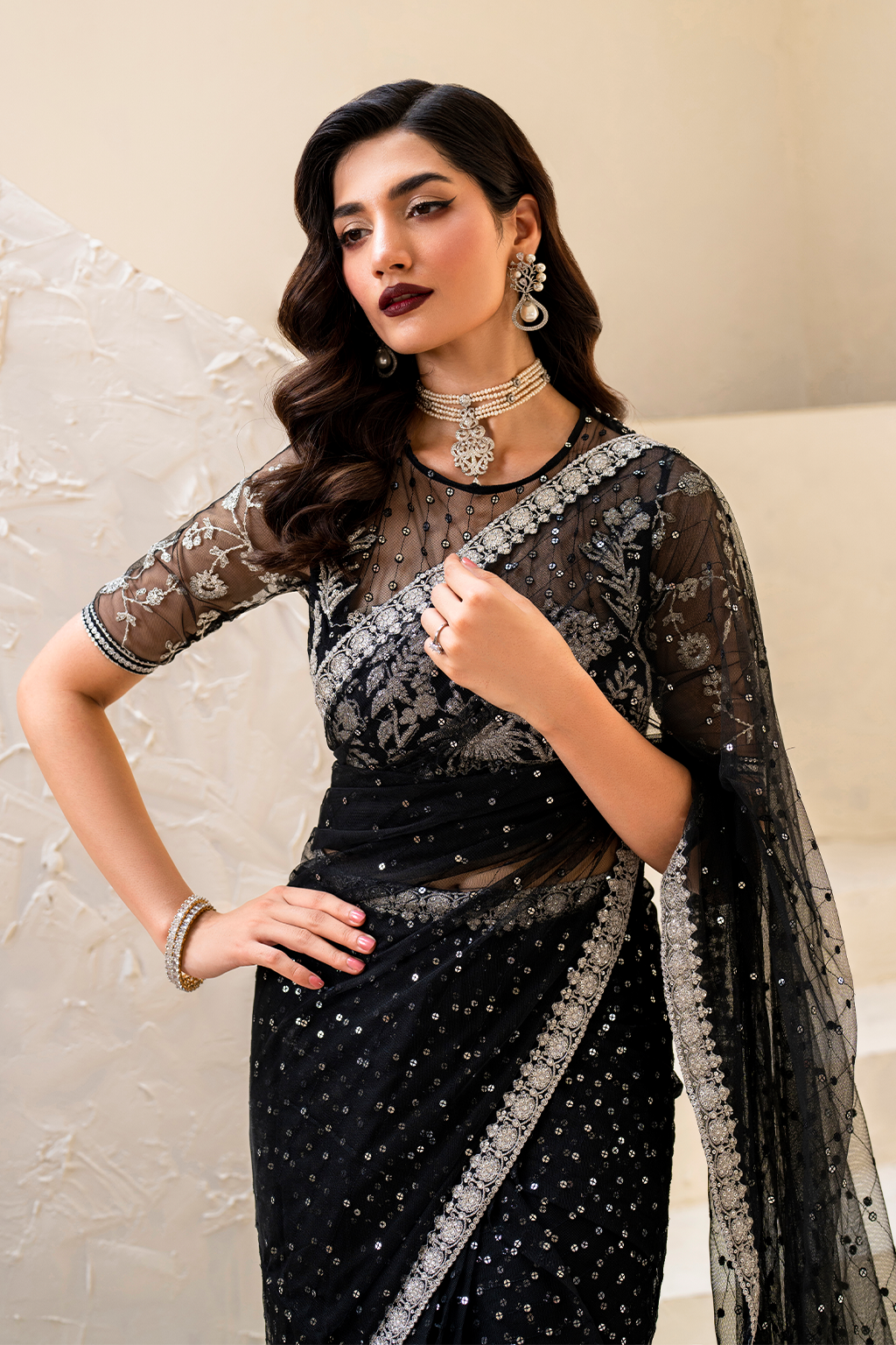 CC-50 Embroidered Net | Formal Wear | Iznik