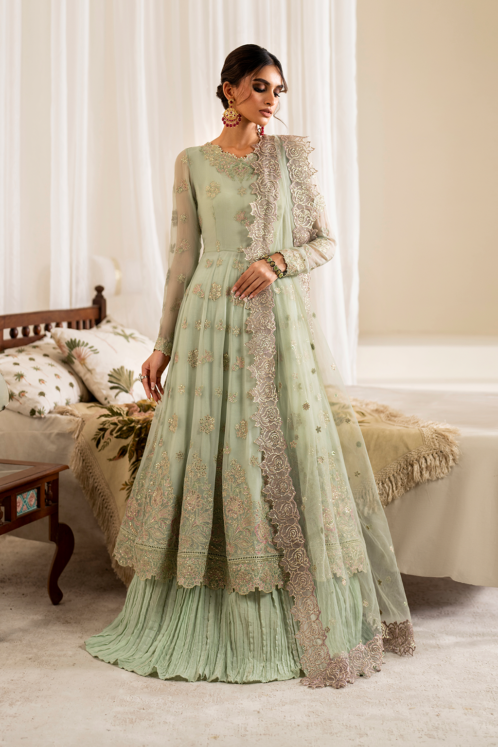 UE-286 Embroidered Chiffon | Formal Wear | Iznik