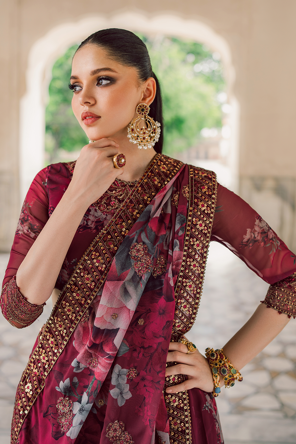 UE-314 Printed Chiffon | Formal Wear | Iznik