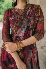 UE-314 Printed Chiffon | Formal Wear | Iznik