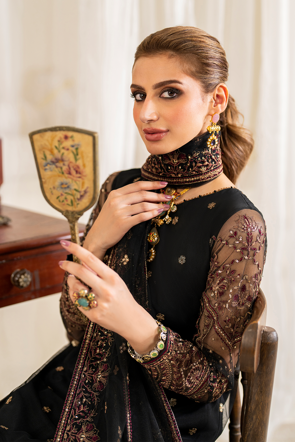 UE-288 Embroidered Net | Formal Wear | Iznik