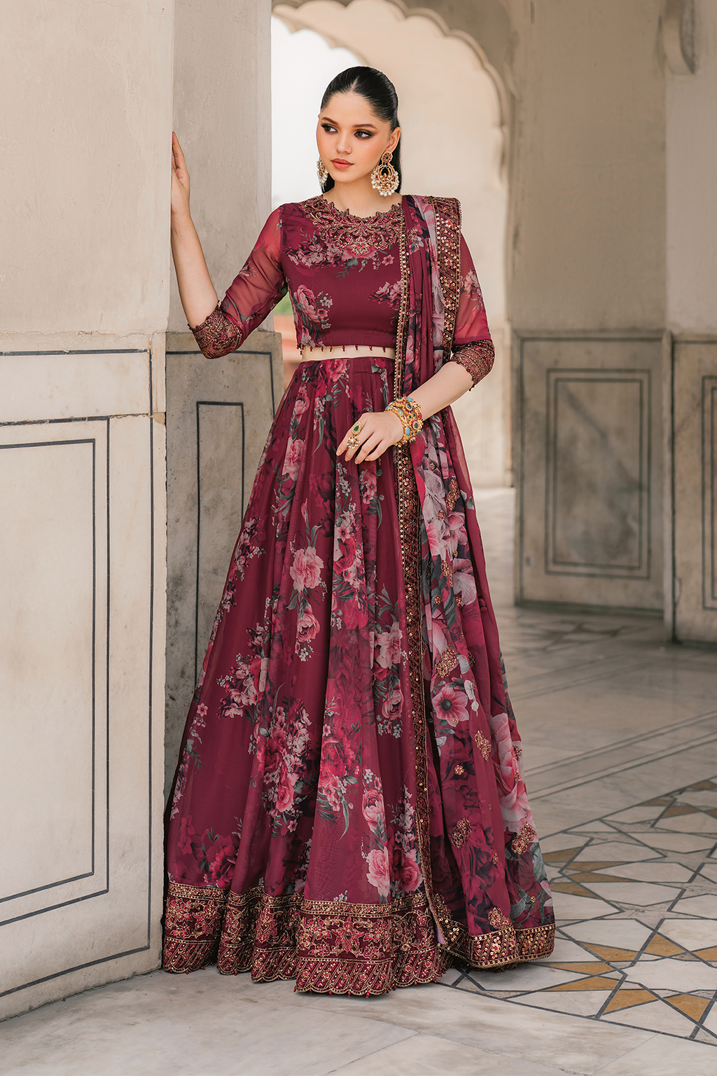 UE-314 Printed Chiffon | Formal Wear | Iznik