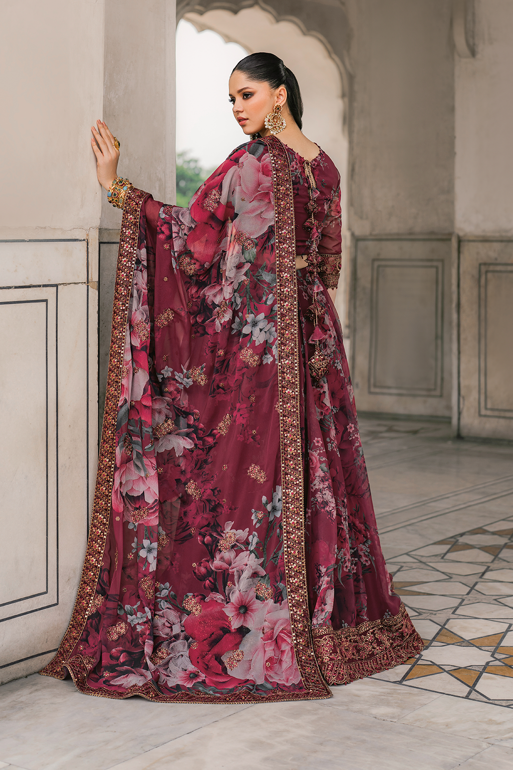 UE-314 Printed Chiffon | Formal Wear | Iznik