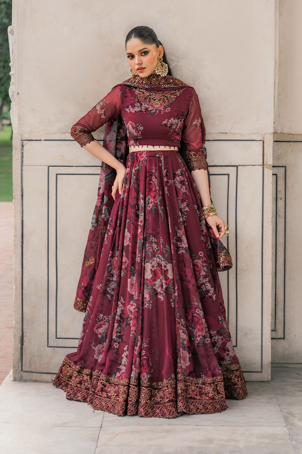 UE-314 Printed Chiffon | Formal Wear | Iznik