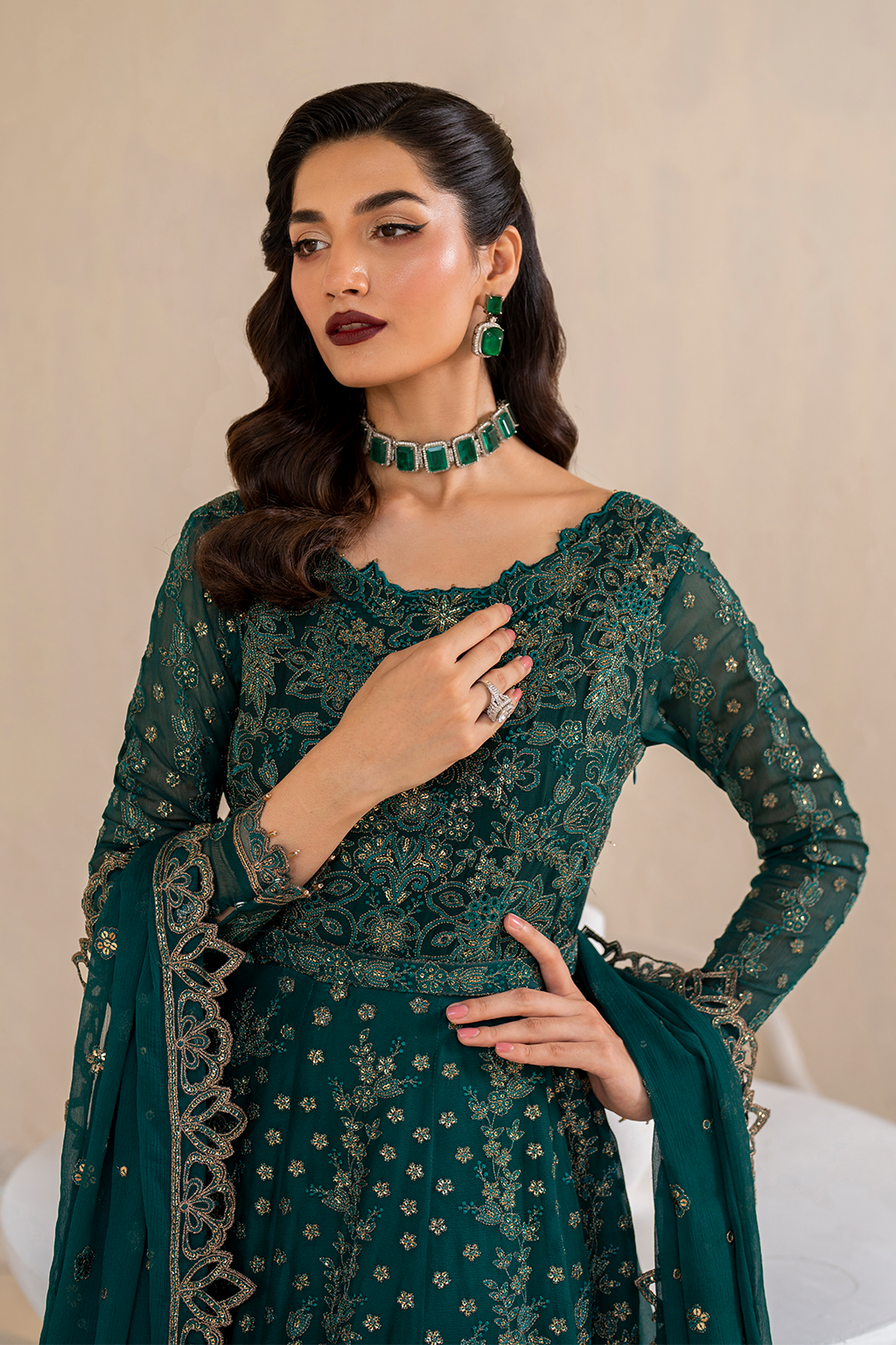 CC-47 Embroidered Chiffon | Formal Wear | Iznik