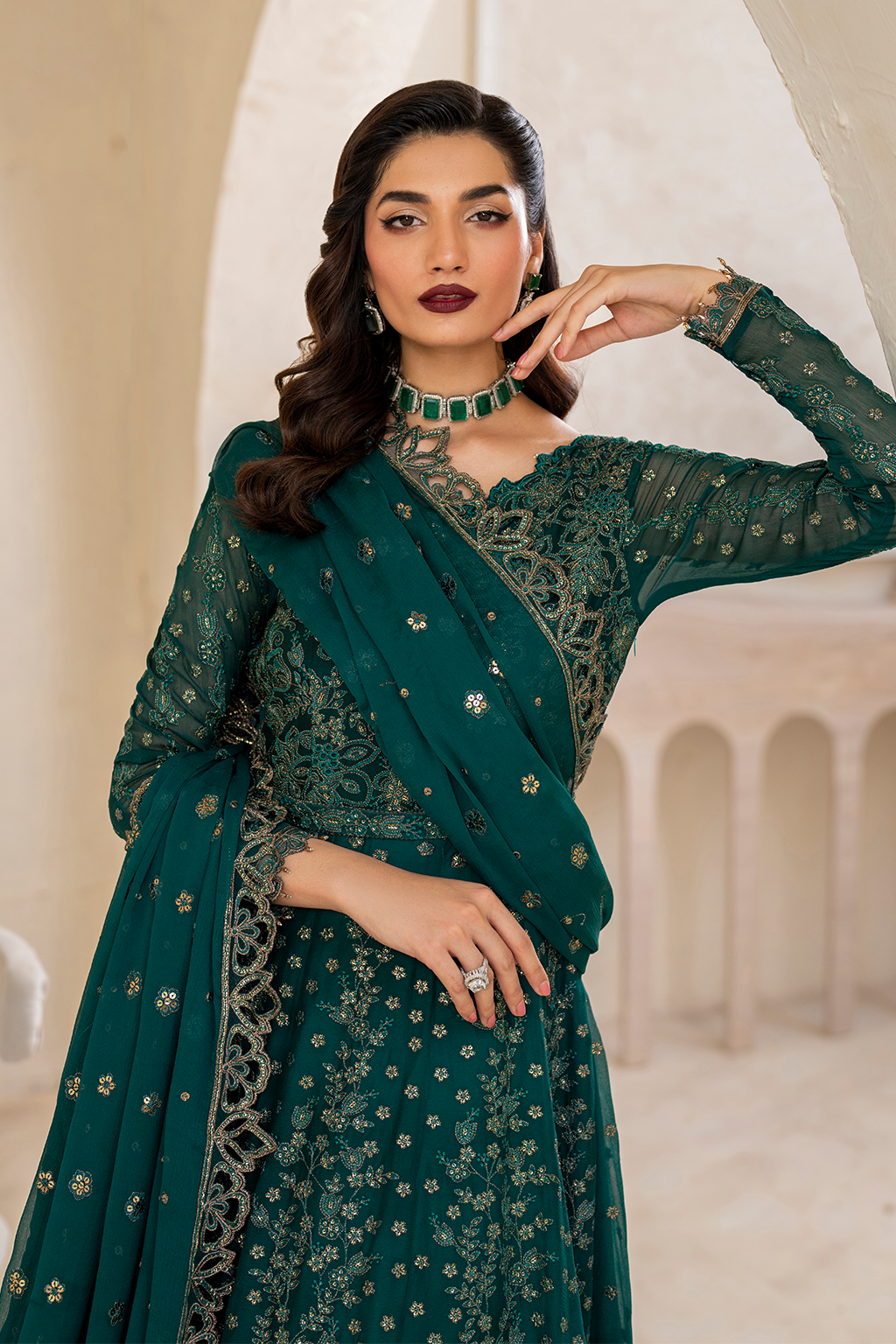 CC-47 Embroidered Chiffon | Formal Wear | Iznik