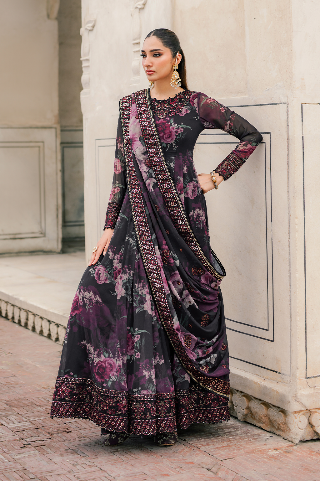 UE-315 Printed Chiffon | Formal Wear | Iznik