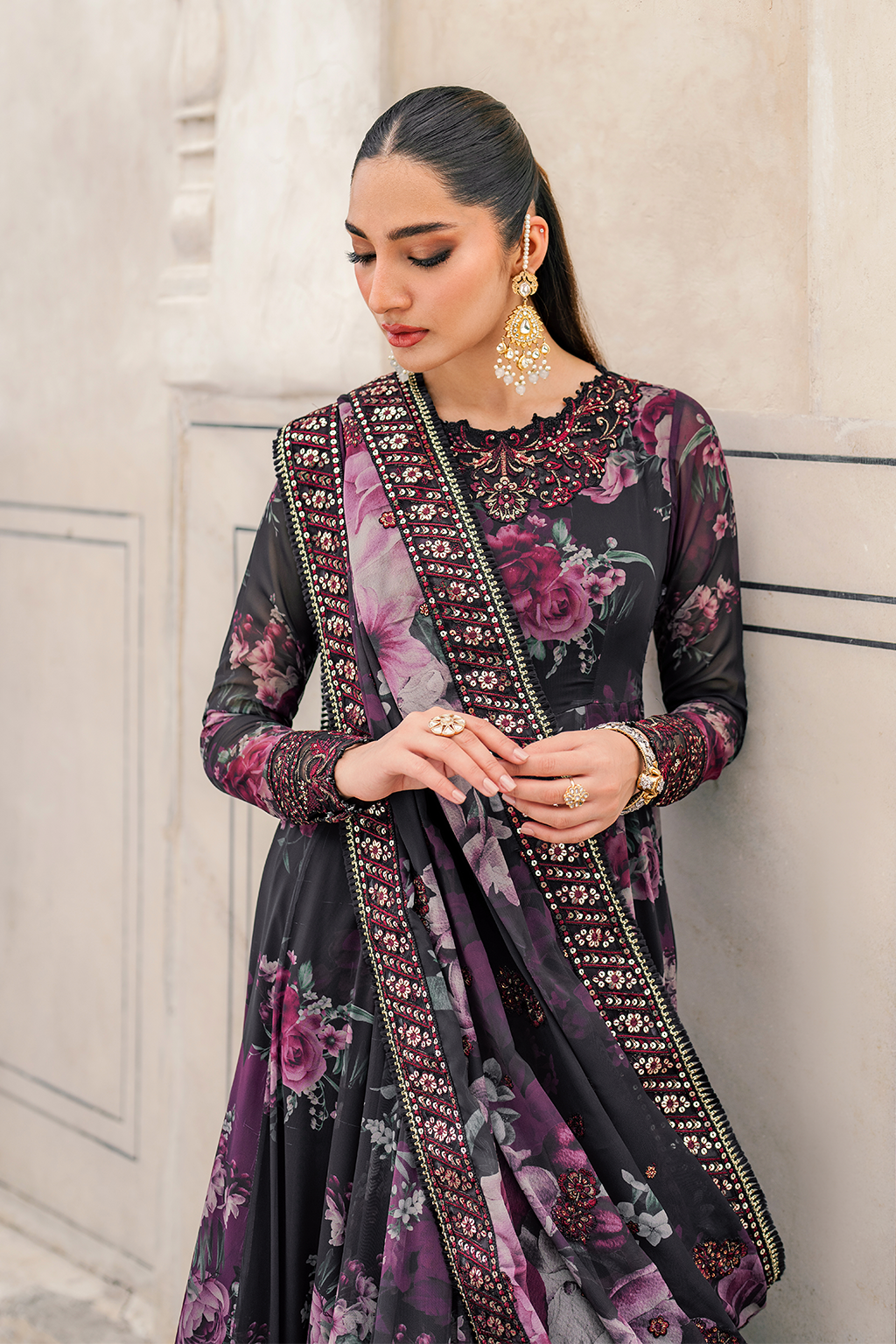 UE-315 Printed Chiffon | Formal Wear | Iznik