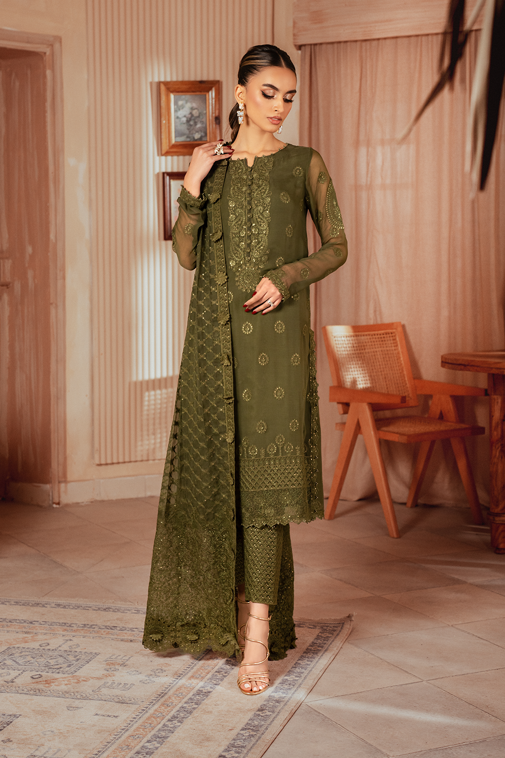 ICK-05 Embroidered Chiffon | Formal Wear | Iznik