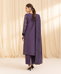 3 Piece -  Embroidered Muslin Suit | SAPPHIRE