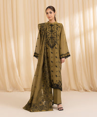 3 Piece -  Embroidered Muslin Suit | SAPPHIRE