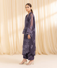 3 Piece -  Embroidered Organza Suit | SAPPHIRE