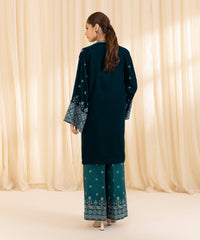 2 Piece - Embroidered Velvet Suit | SAPPHIRE