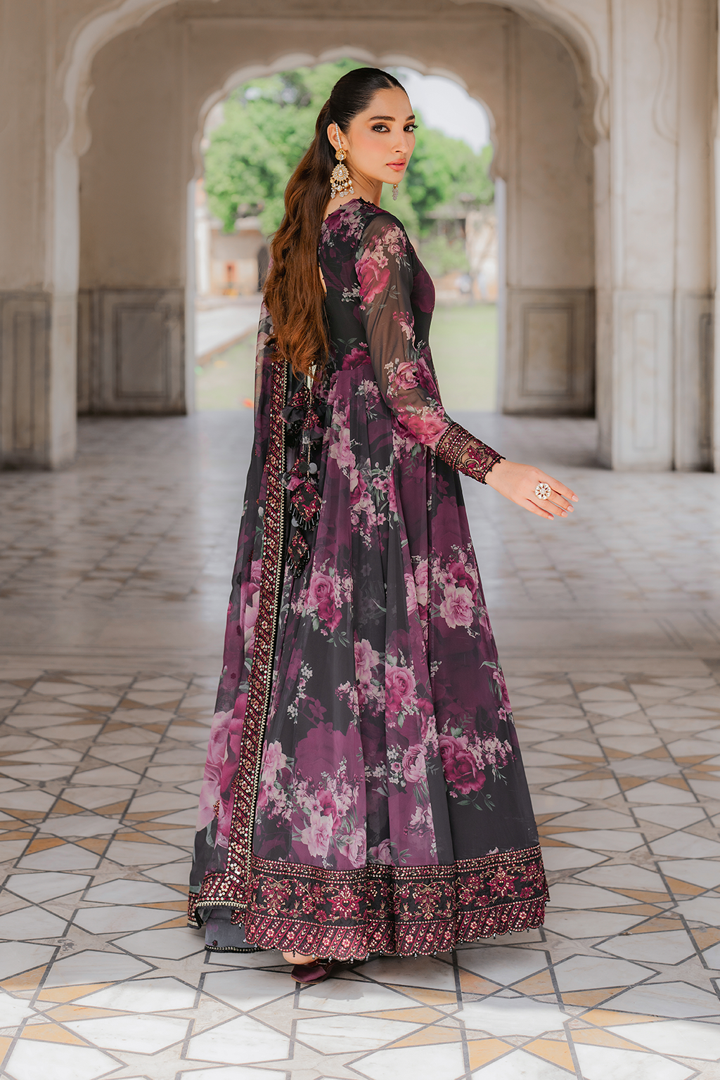 UE-315 Printed Chiffon | Formal Wear | Iznik