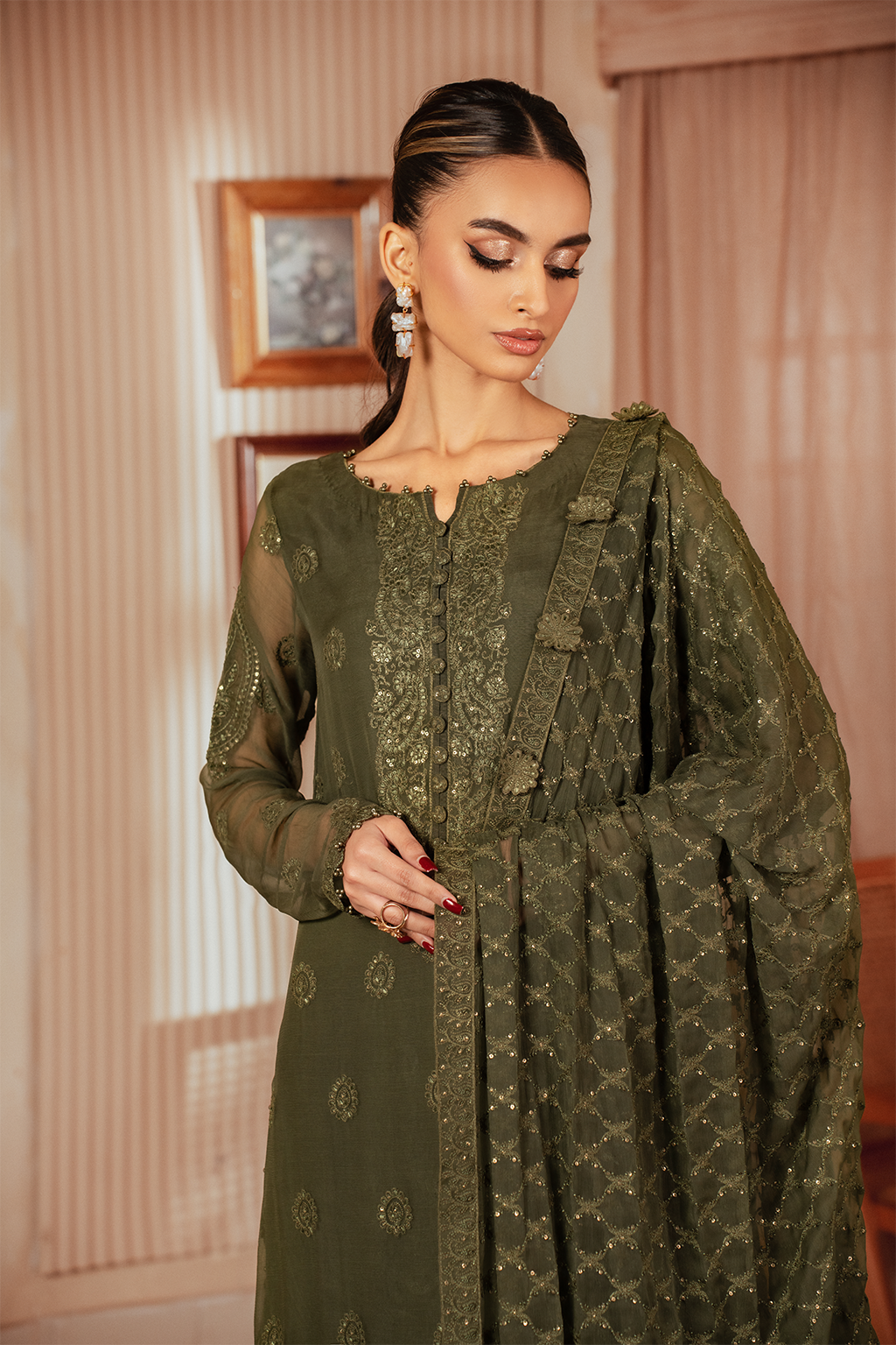 ICK-05 Embroidered Chiffon | Formal Wear | Iznik