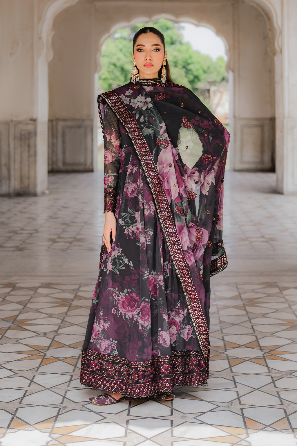 UE-315 Printed Chiffon | Formal Wear | Iznik