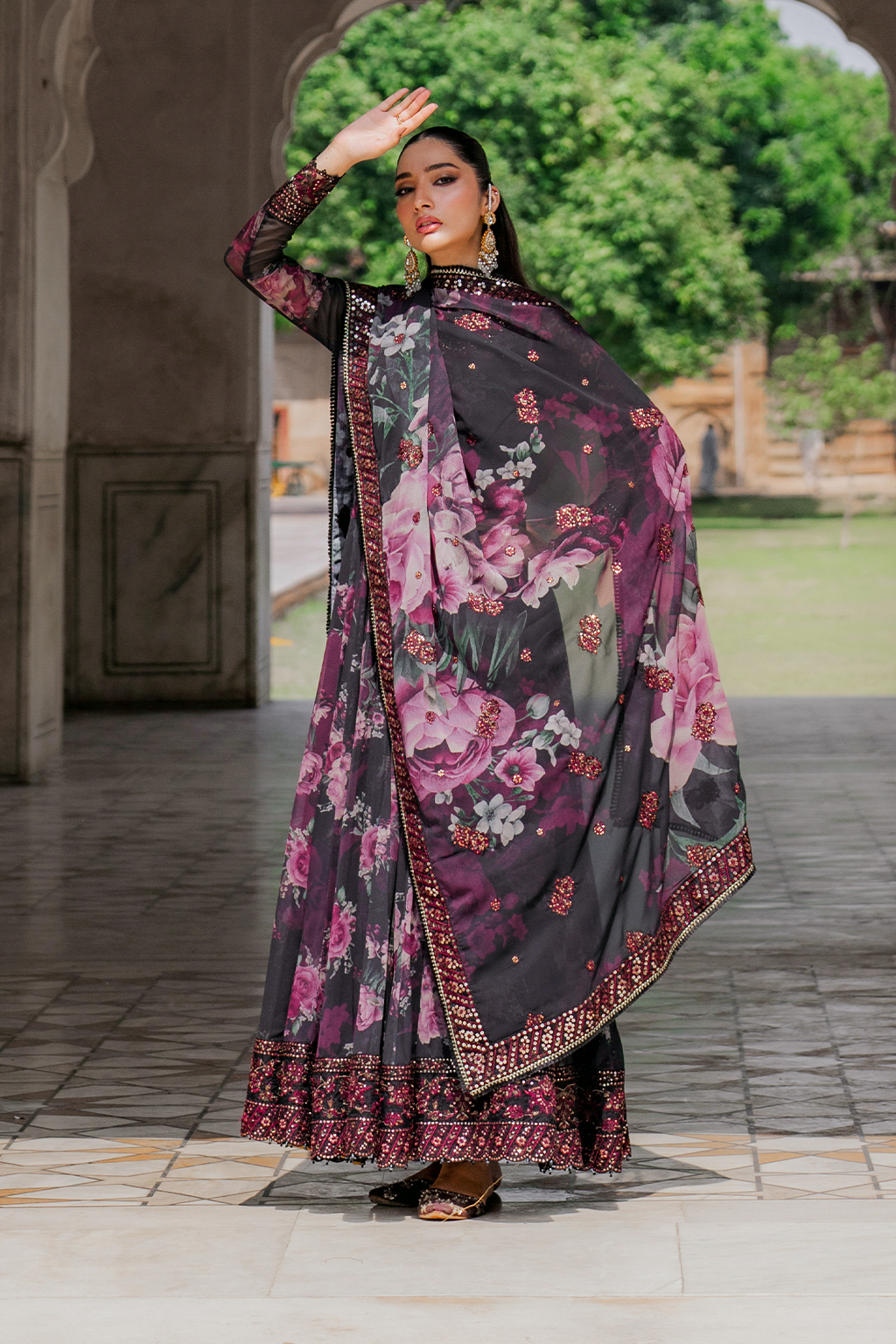 UE-315 Printed Chiffon | Formal Wear | Iznik