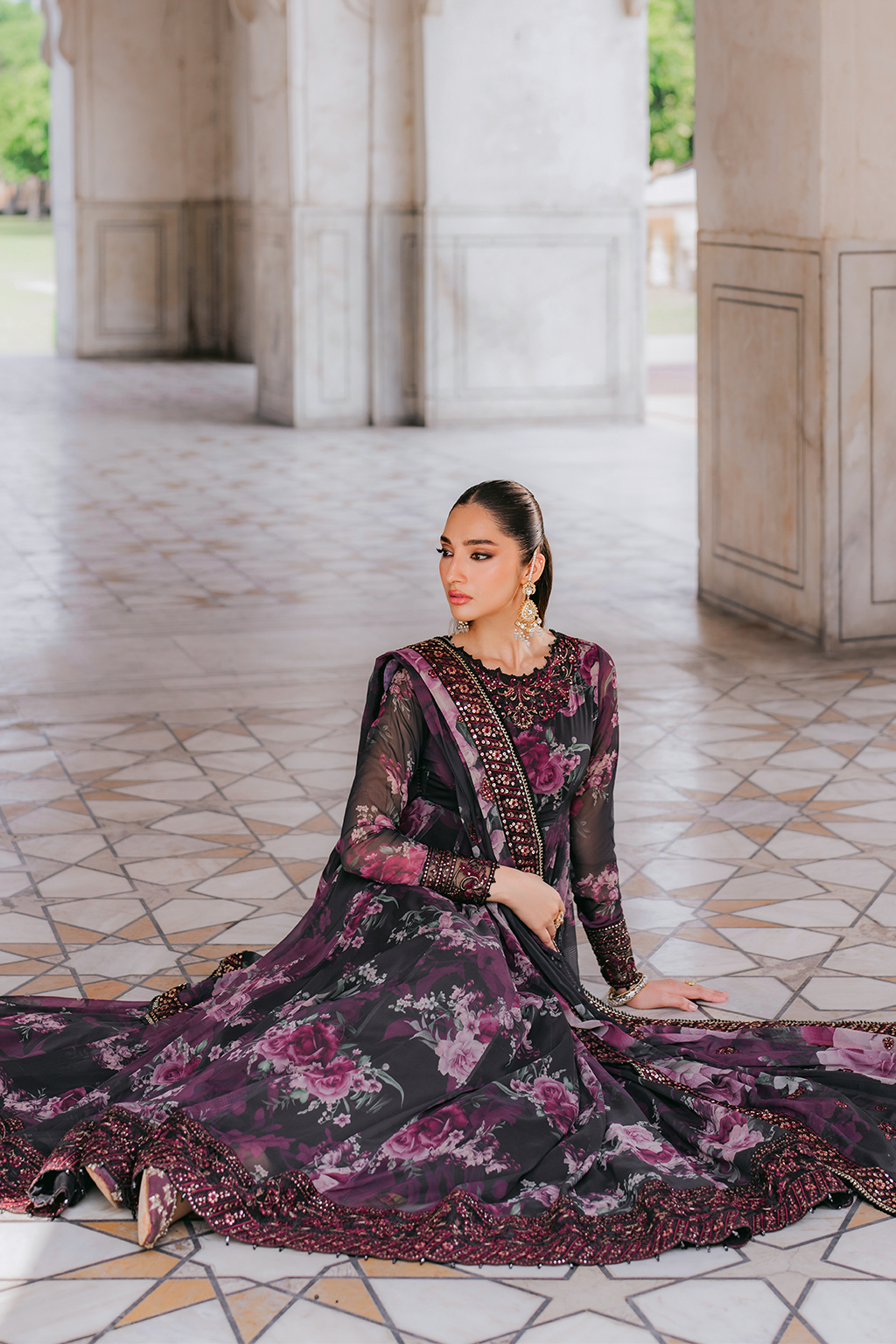 UE-315 Printed Chiffon | Formal Wear | Iznik