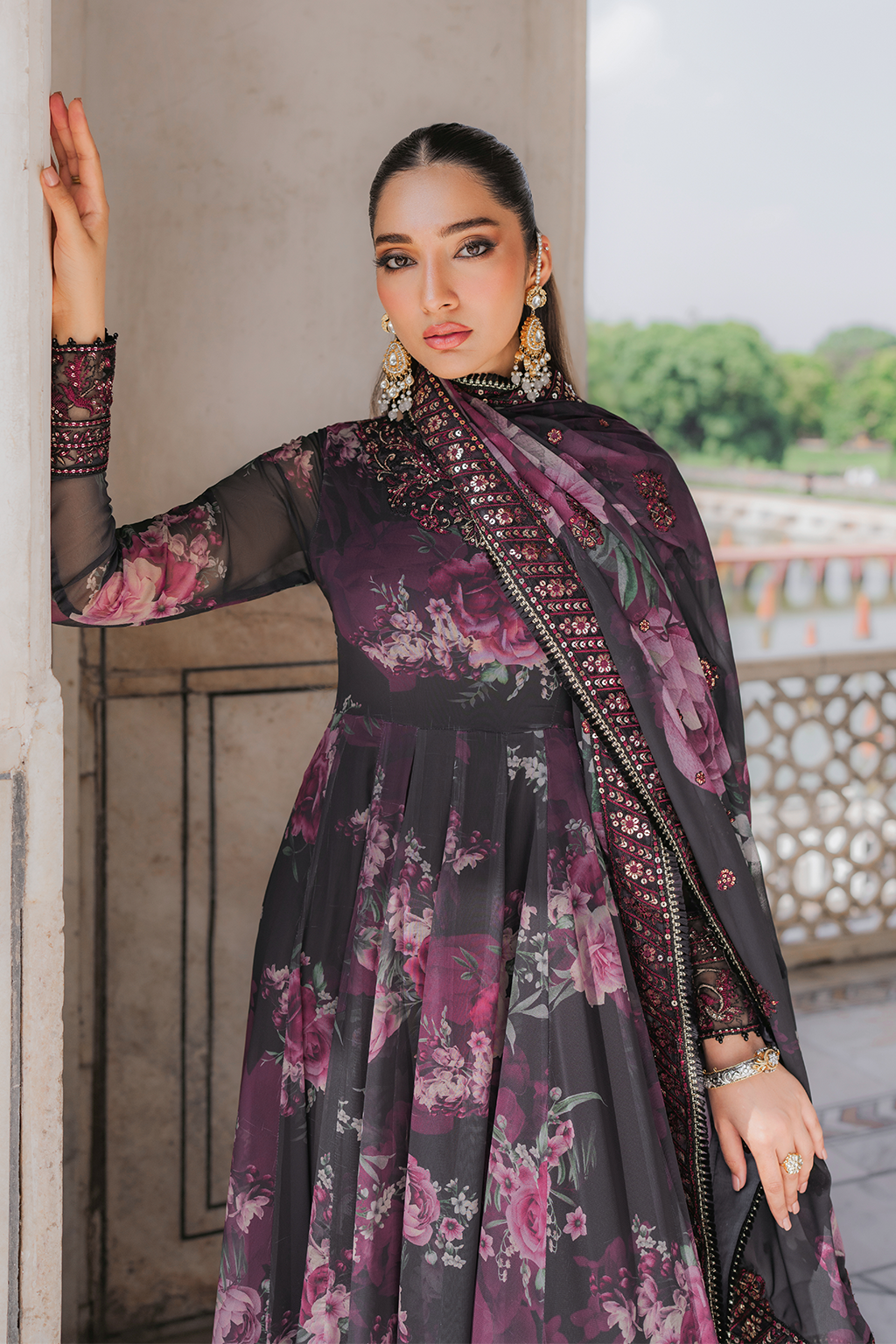 UE-315 Printed Chiffon | Formal Wear | Iznik