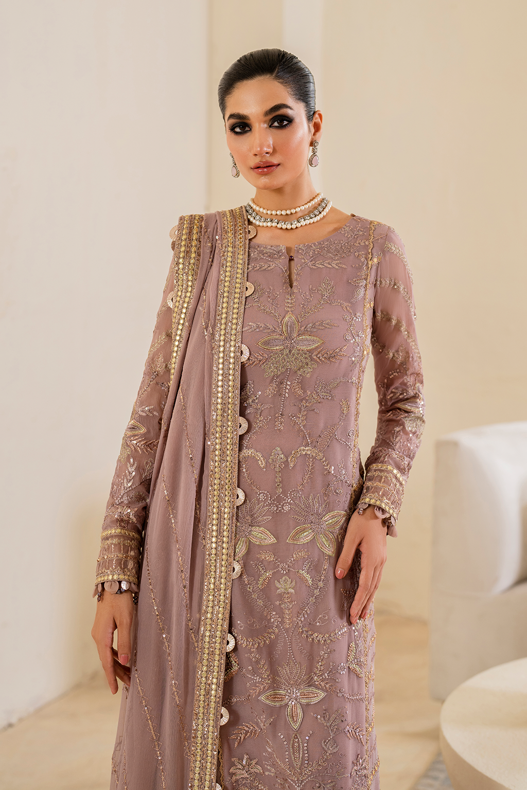 CC-48 Embroidered Chiffon | Formal Wear | Iznik