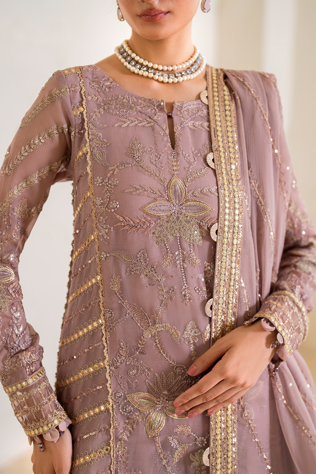 CC-48 Embroidered Chiffon | Formal Wear | Iznik