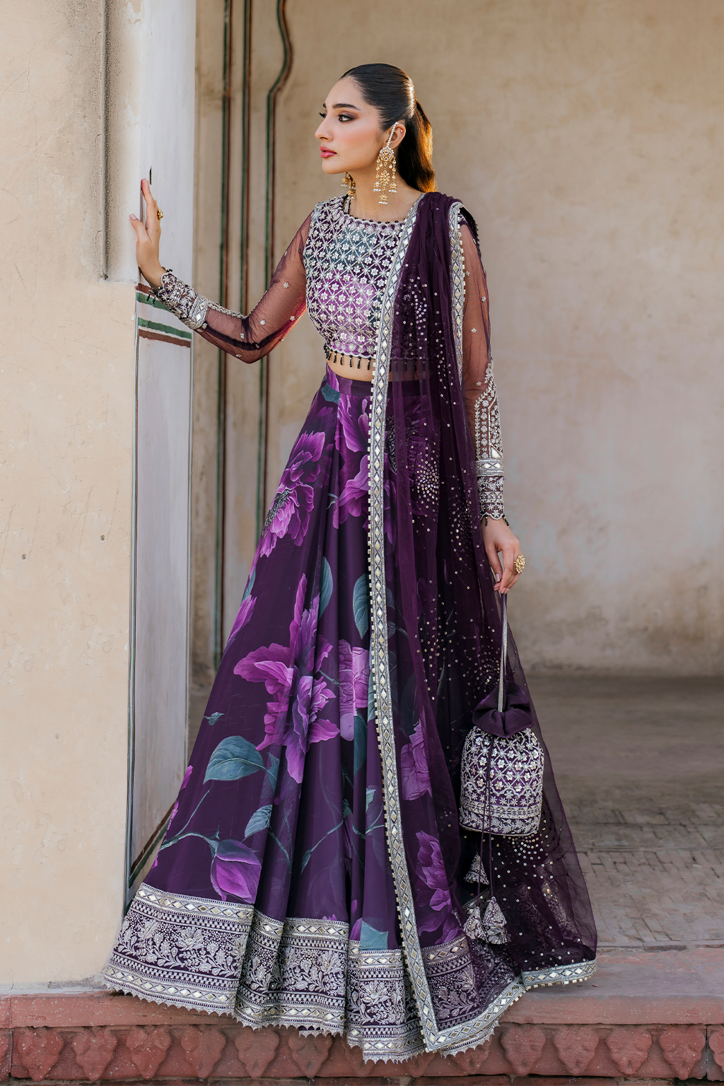 UE-322 Printed Chiffon | Formal Wear | Iznik